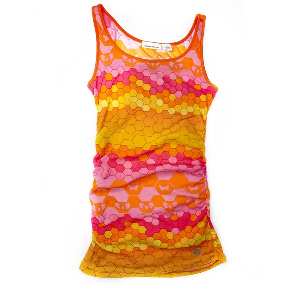 Dkny Tops - Vintage DKNY Jeans Mesh Tank Honeycomb Butterfly M
